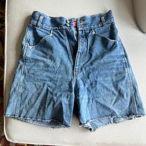 High waisted jean shorts